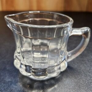 1930's Advertising Post Cereals Measured Creamer Clear Glass